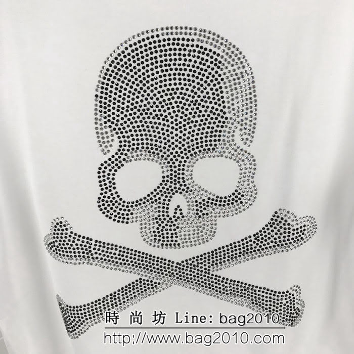 MMJ 19ss早春新款短袖 燙鑽骷髏 精選進口澳鑽 定制純棉面料 高版本情侶款 ydi2177